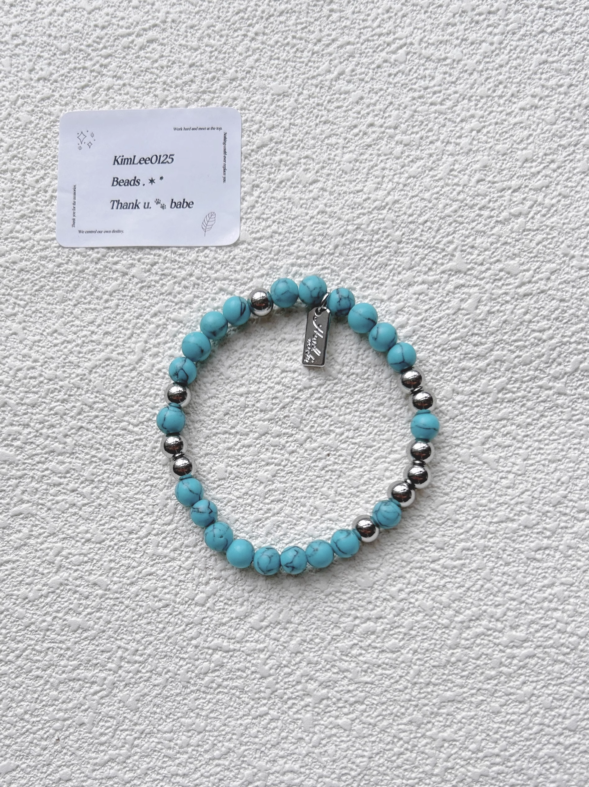 SEVENTEEN Joshua Inspired Turquoise Beaded Bracelet