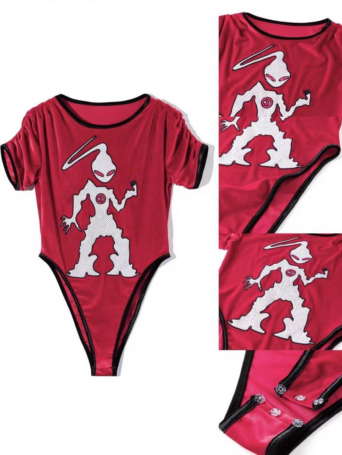 Aespa Ningning Supernova Stage Inspired Alien Velvet Bodysuit