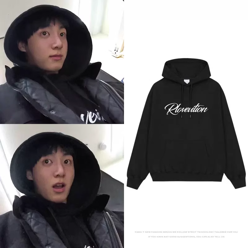 BTS Jungkook Inspired Letter Print Hoodie
