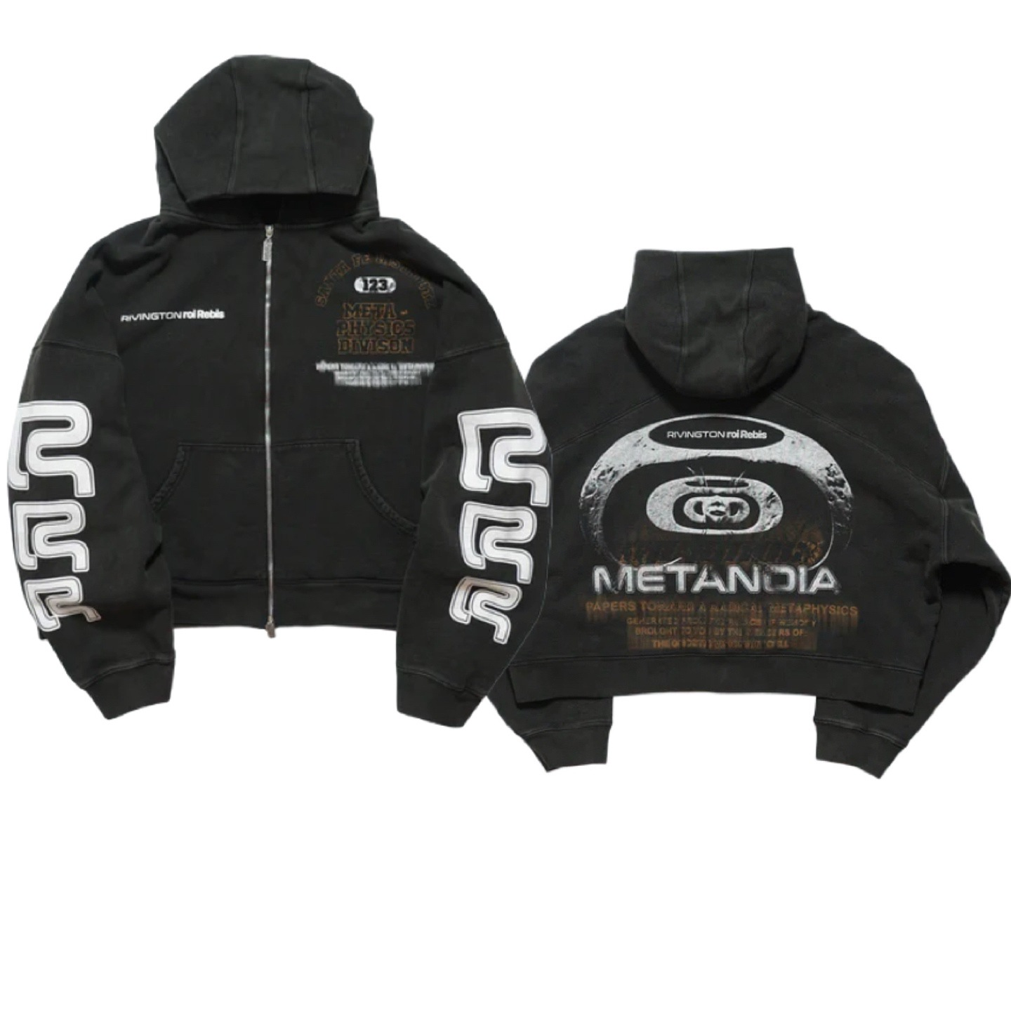 TXT Yeonjun Inspired Metanoia Vintage Washed Distressed Zip-Up Hoodie 