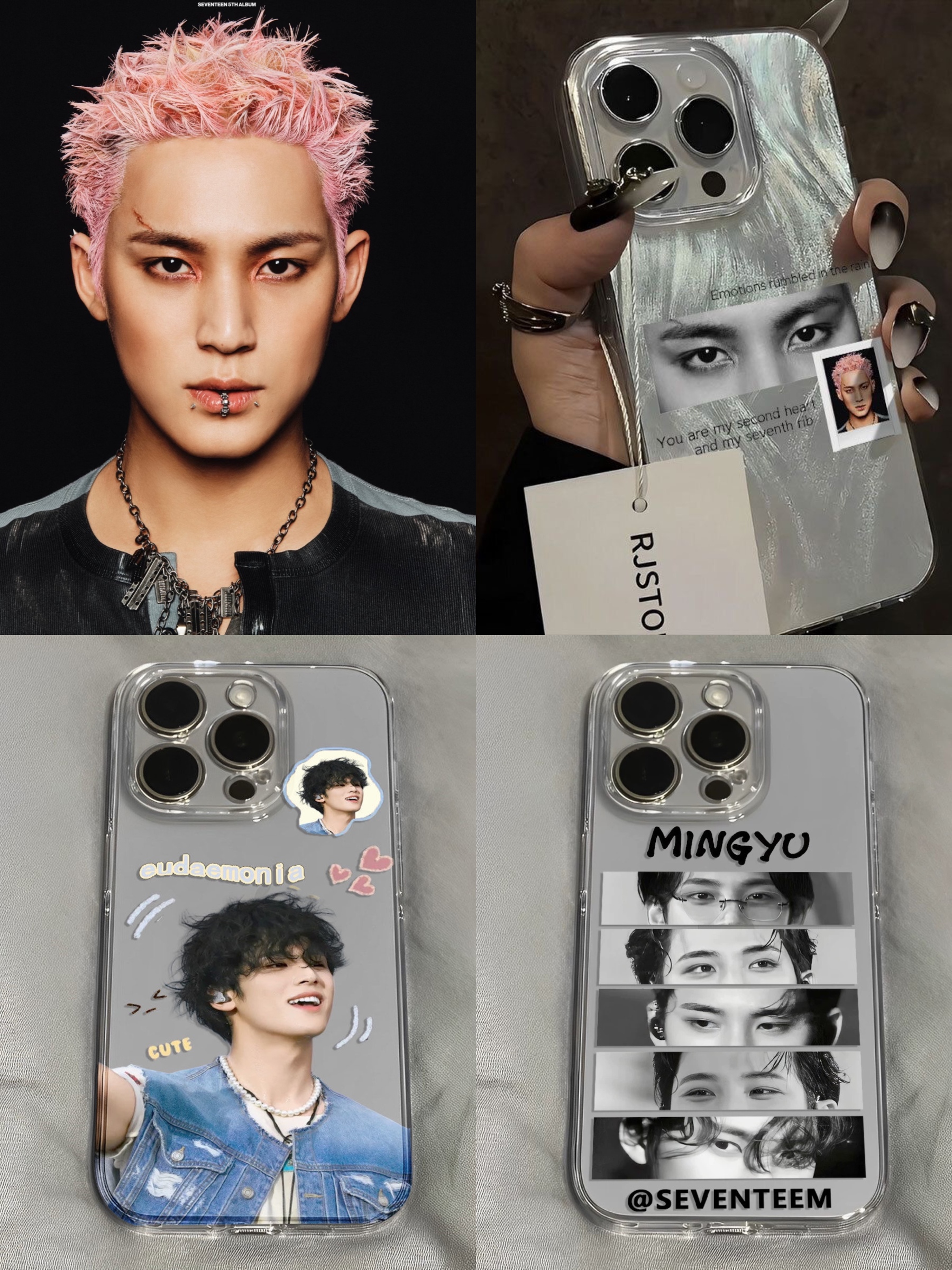 Seventeen Mingyu 3 Pcs Set Phone Case for All Phones