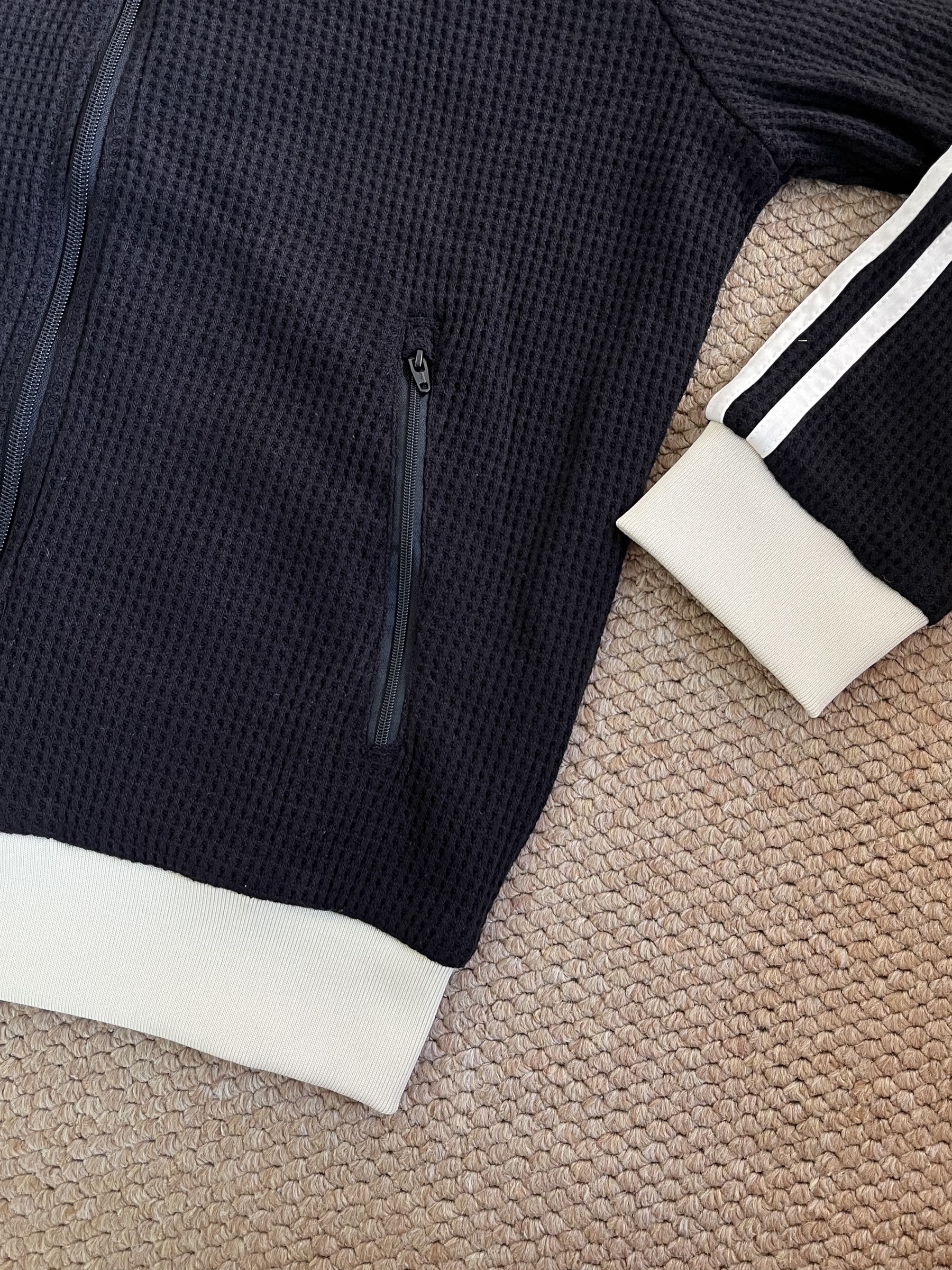 Enhyepn Heeseung inspired  3-Leaf Embroidery Waffle Casual Coat Jacket