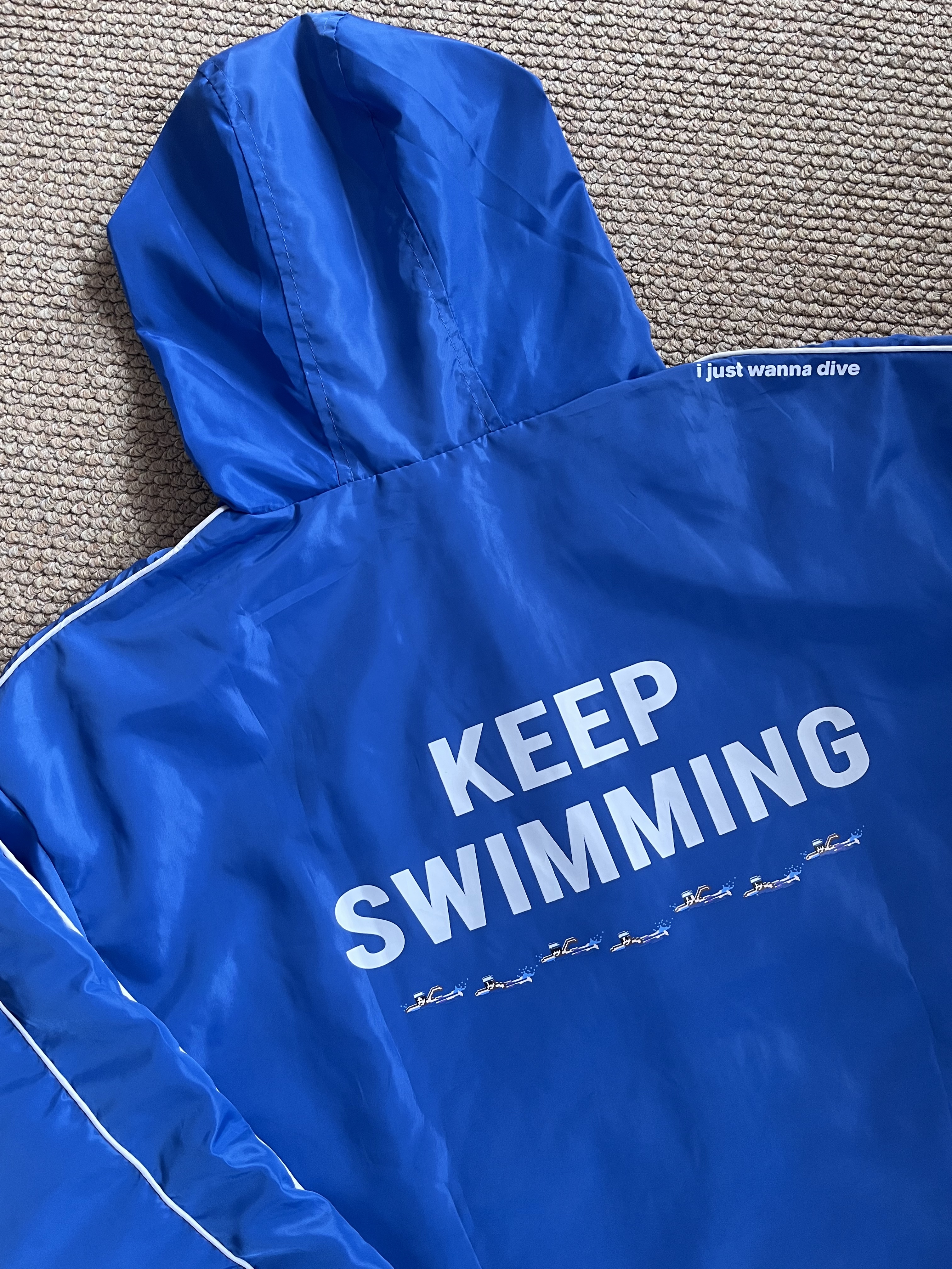 HYPE kpop group BTS SWIMMING inspired Keep Swimming Quote Print Trench Coat Jacket  Outerwear-ENHYPEN TXT Cortis