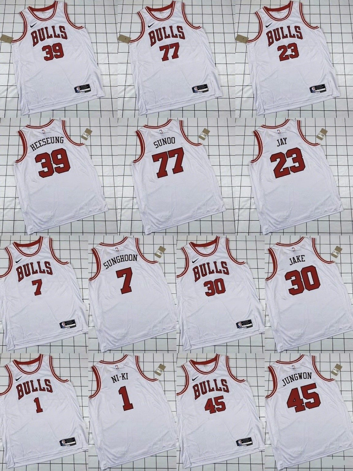 ENHYPEN Chicago Bulls Customized Jersey