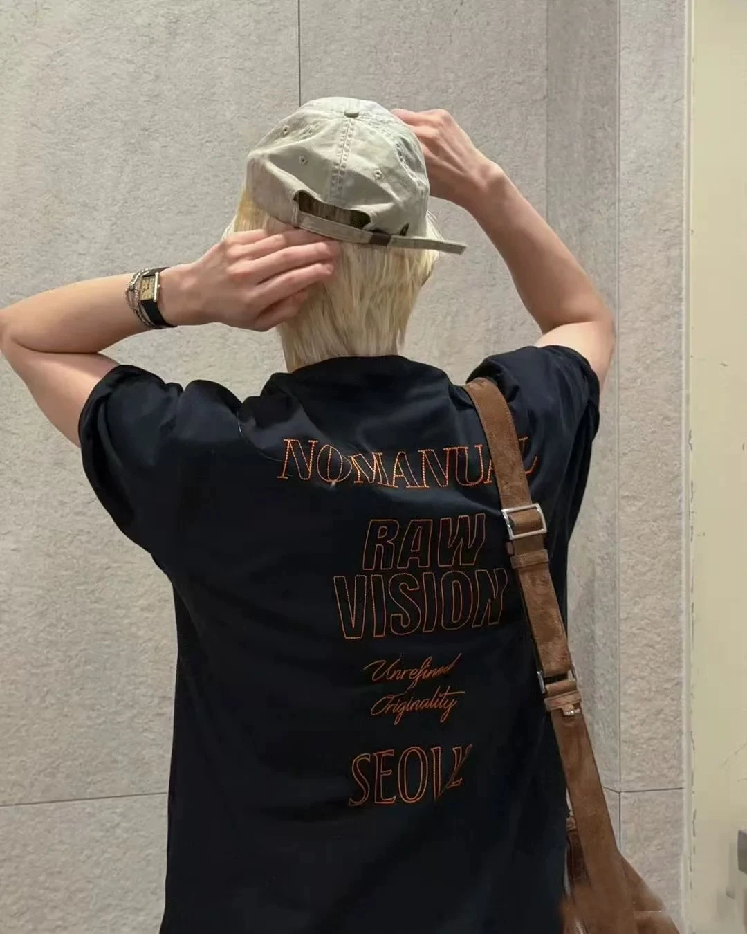 Heeseung Evan Inspired Raw Vision Seoul Letter Print T-Shirt