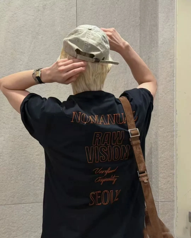 Heeseung Evan Inspired Raw Vision Seoul Letter Print T-Shirt