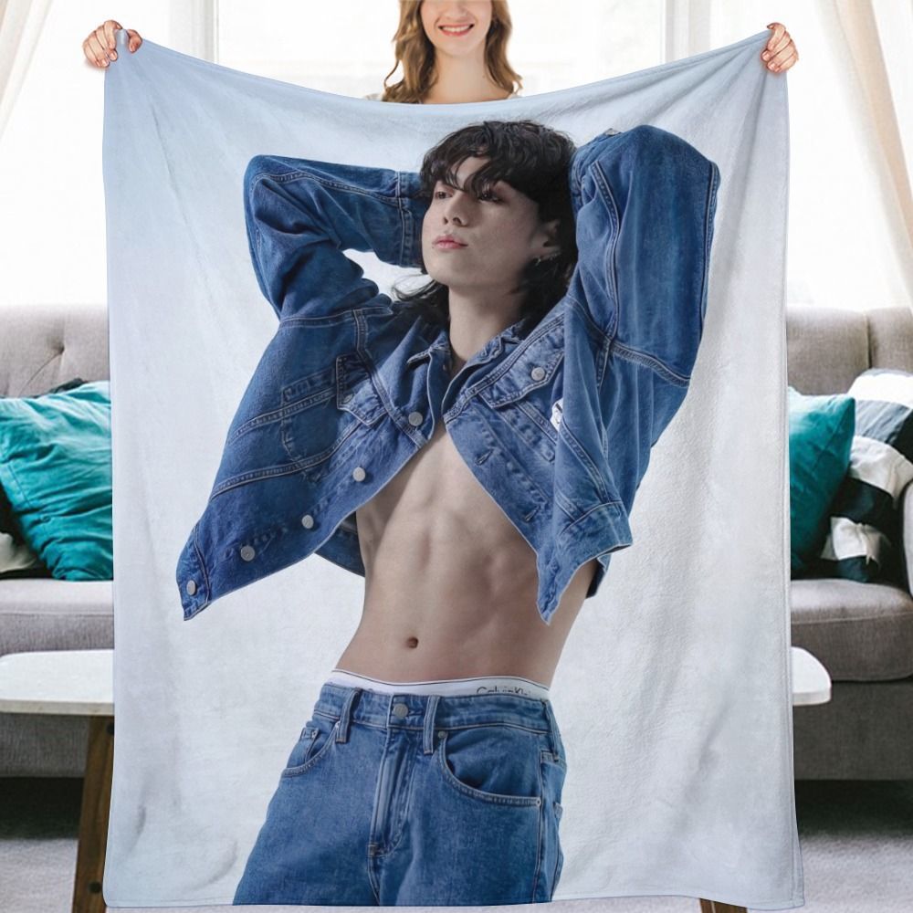 BTS Jungkook Inspired Flannel Blanket