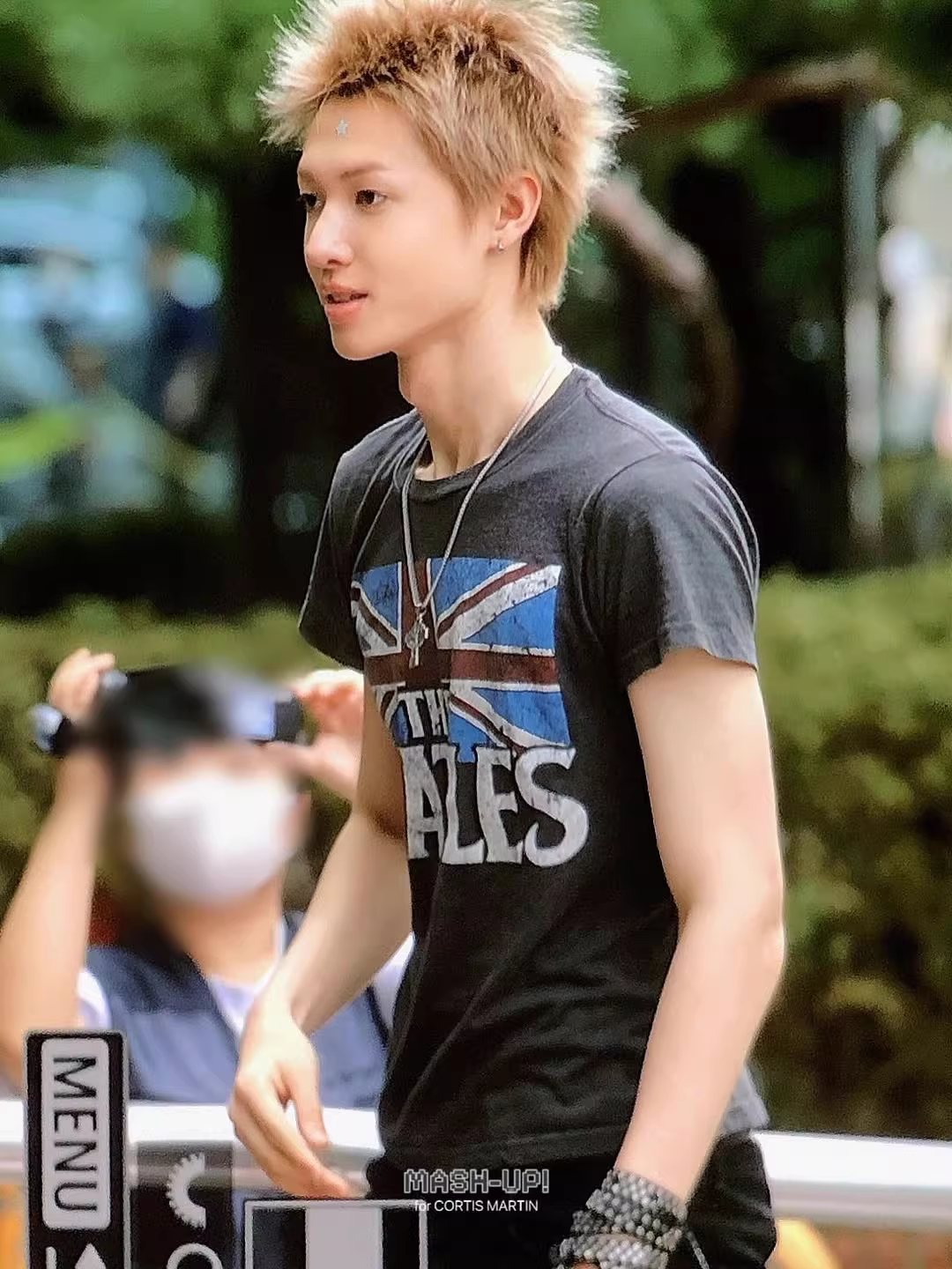 Cortis Martin Inspired The Beatles British Flag Washed Distressed T-Shirt