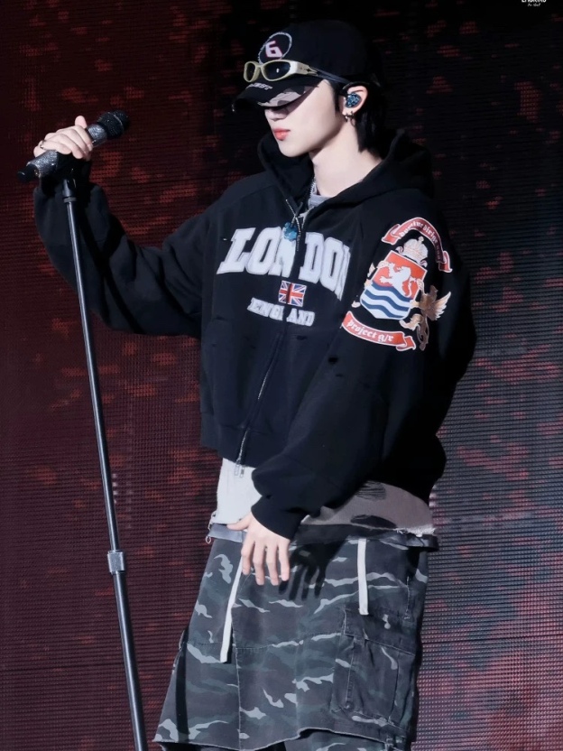 Seventeen Minghao Embroidered inspired Patchwork Hip pop Hoodie-The8