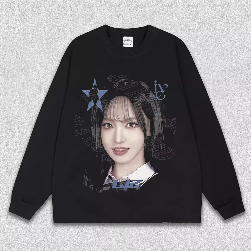 IVE Member Retro Portrait Graphic T-Shirt