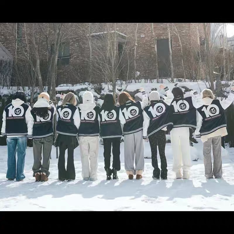 TWICE 10TH ANNIVERSARY Merch Inspired Baseball Jacket