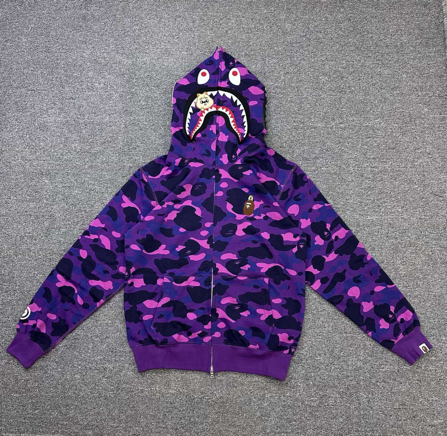 StrayKids HAN BAPE Inspired Bape camo zip-up  hoodie-Stray Kids