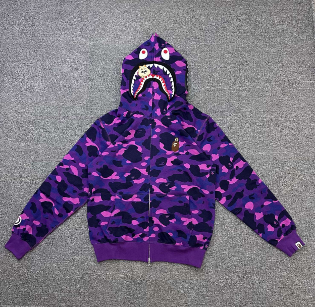 StrayKids HAN BAPE Inspired Bape camo zip-up  hoodie-Stray Kids