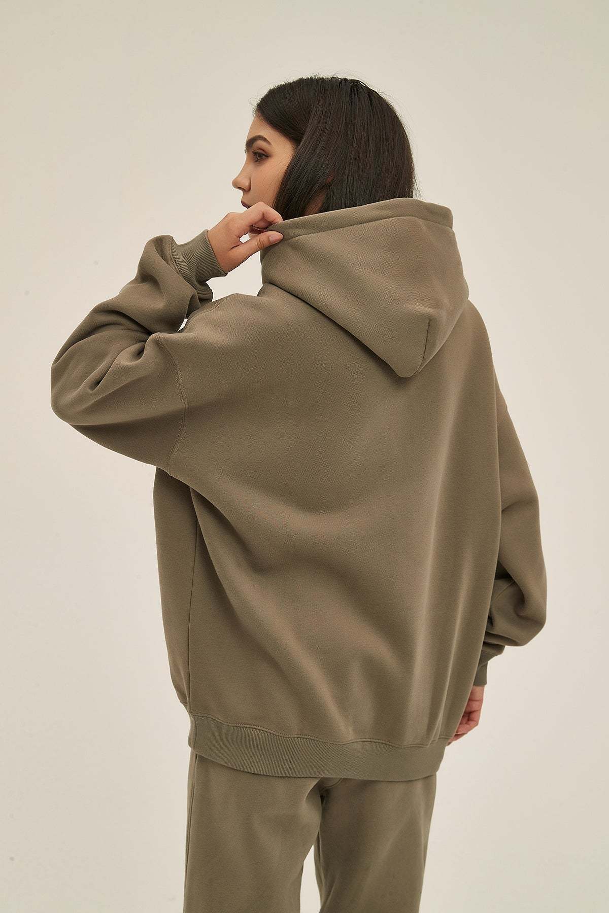 Coffee&Brown-Oversized hoodie sets