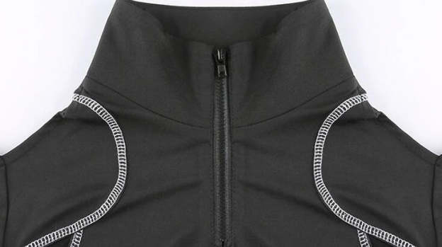 Whiplash Black Cyberpunk Mesh Crop Top shirt-Winter – Aespa outfit