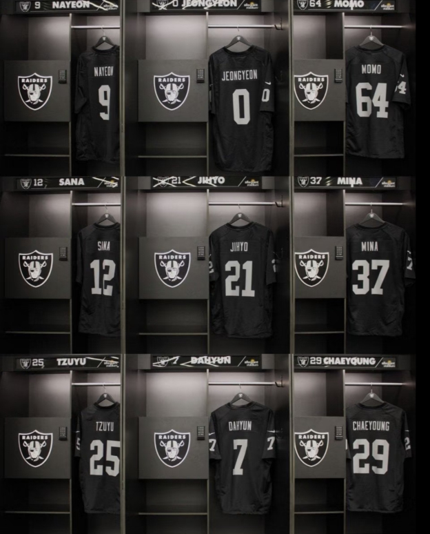 TWICE NFL Custom Inspired Vegas Raiders Jersey T-Shirt