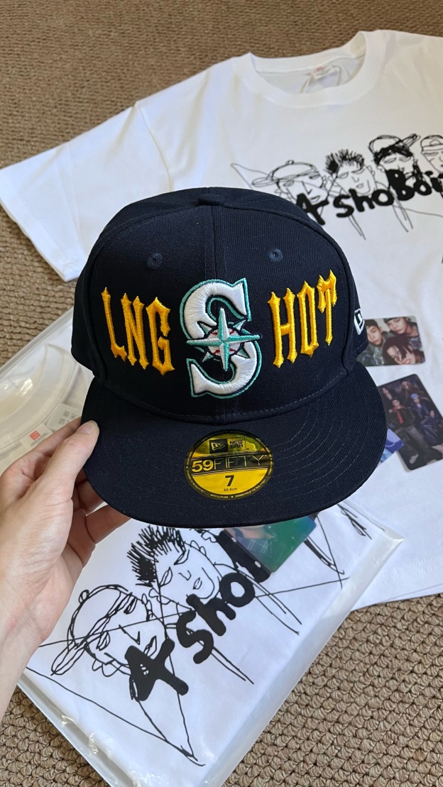 lngshot inspired Red Blue Embroidered Baseball Cap Hat 