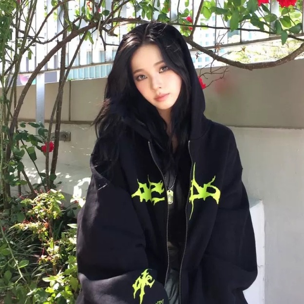 Aespa  Pop Up inspired Zip Hoodie Printed Cardigan