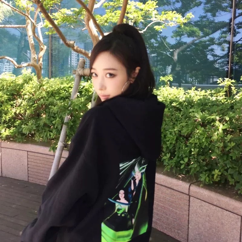 Aespa  Pop Up inspired Zip Hoodie Printed Cardigan