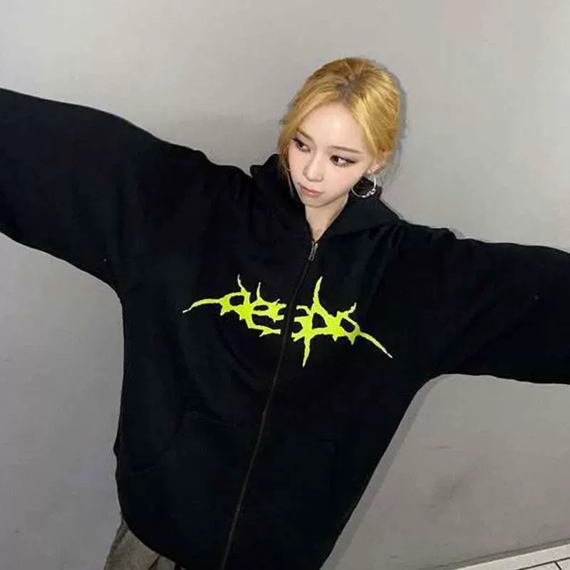 Aespa  Pop Up inspired Zip Hoodie Printed Cardigan