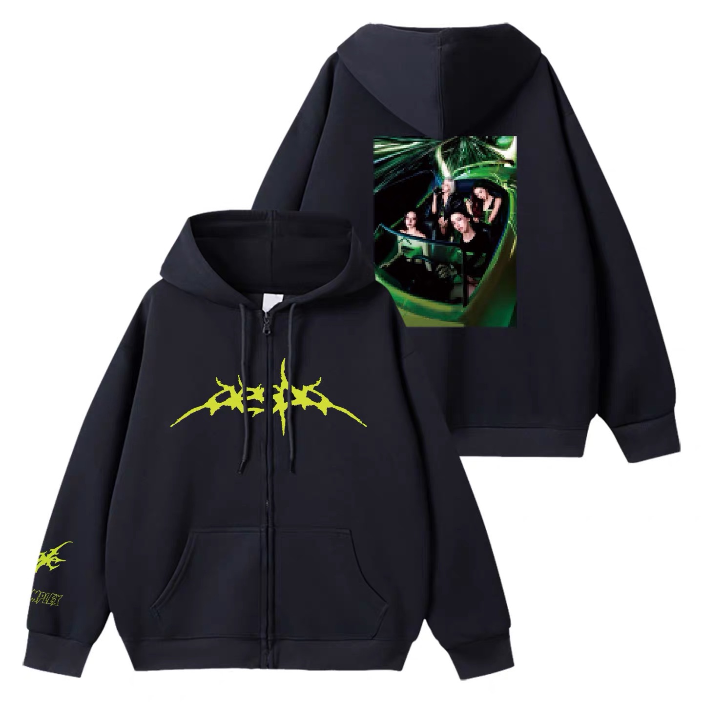 Aespa  Pop Up inspired Zip Hoodie Printed Cardigan