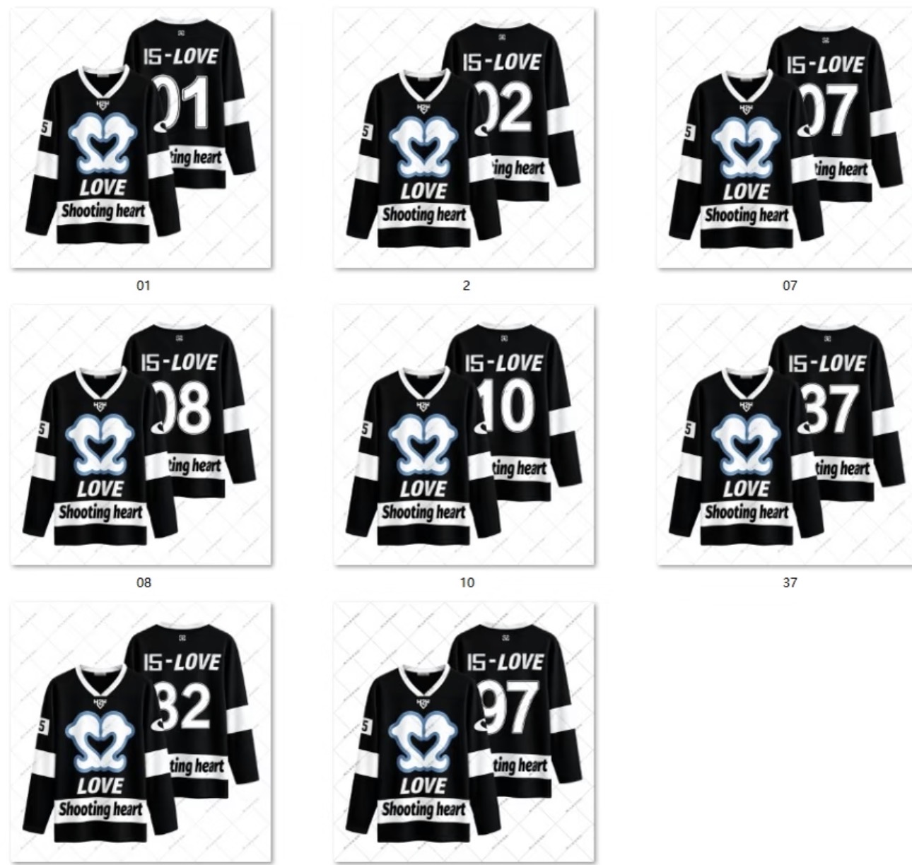 heats2heats the love heart custom jersey