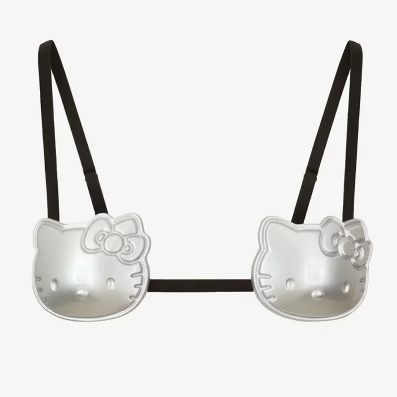 Blackpink Jennie-Hello kitty bra shirt set