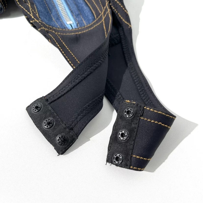 Denim bodysuit top-Karina Aespa