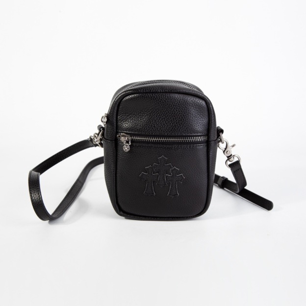 Enhypen NIKI inspired Black Chrome Heart leather shoulder bag