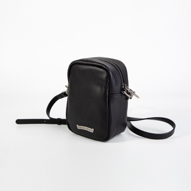 Enhypen NIKI inspired Black Chrome Heart leather shoulder bag