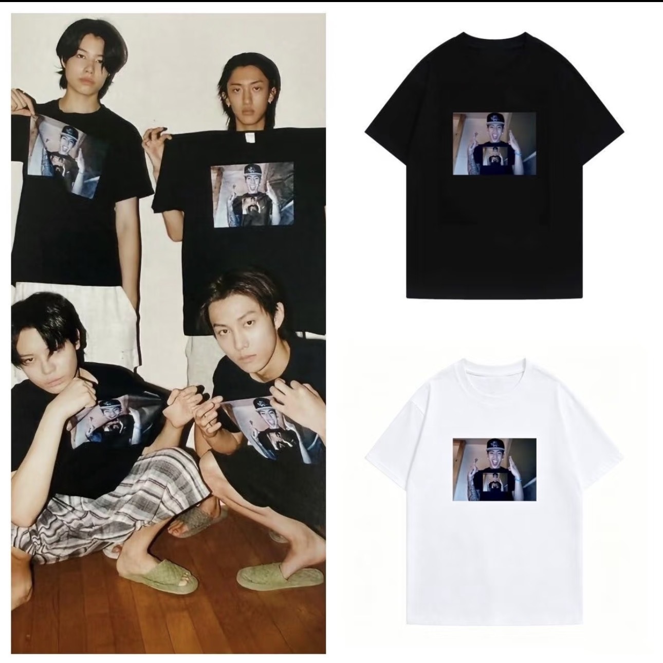 Lngshot inspired Jaypark portrait print t-shirt