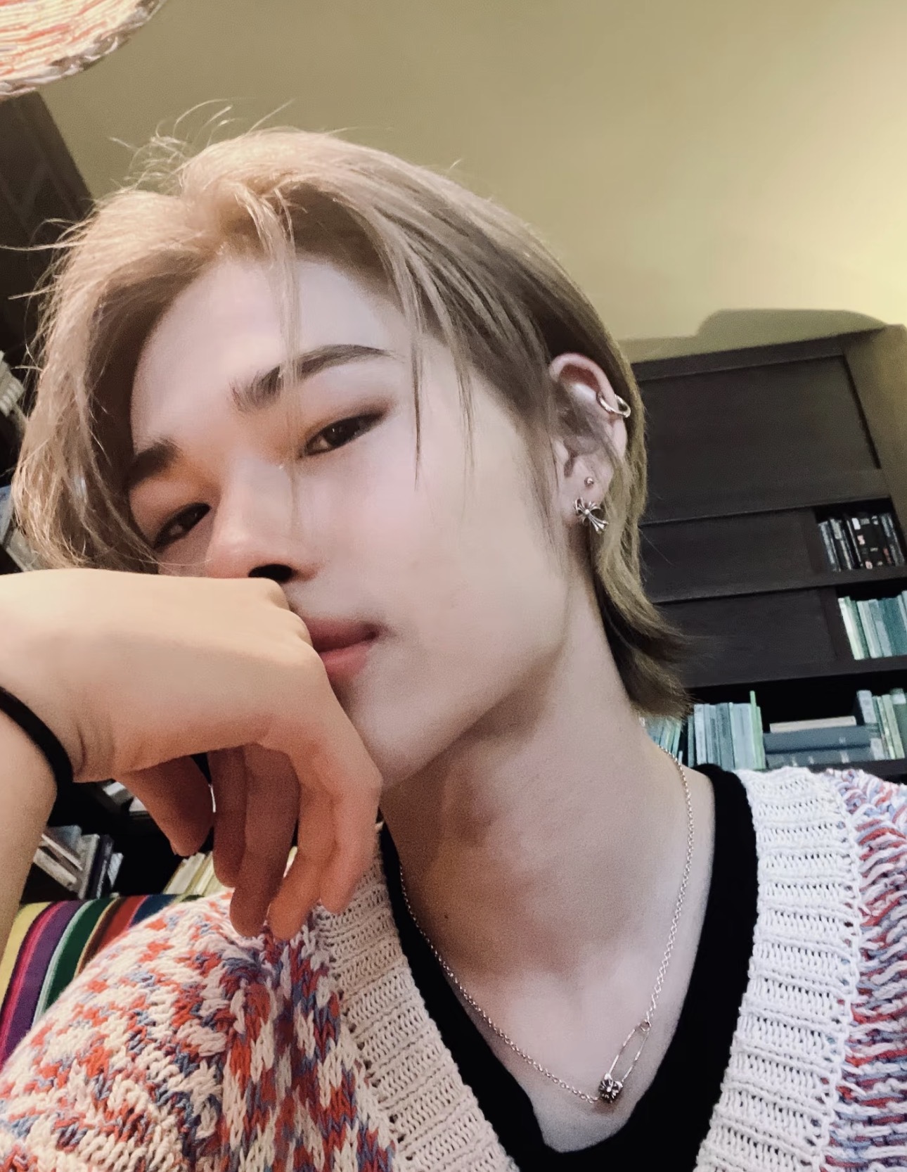 Enhypen Niki inspired chrome heart necklace-Ni-Ki