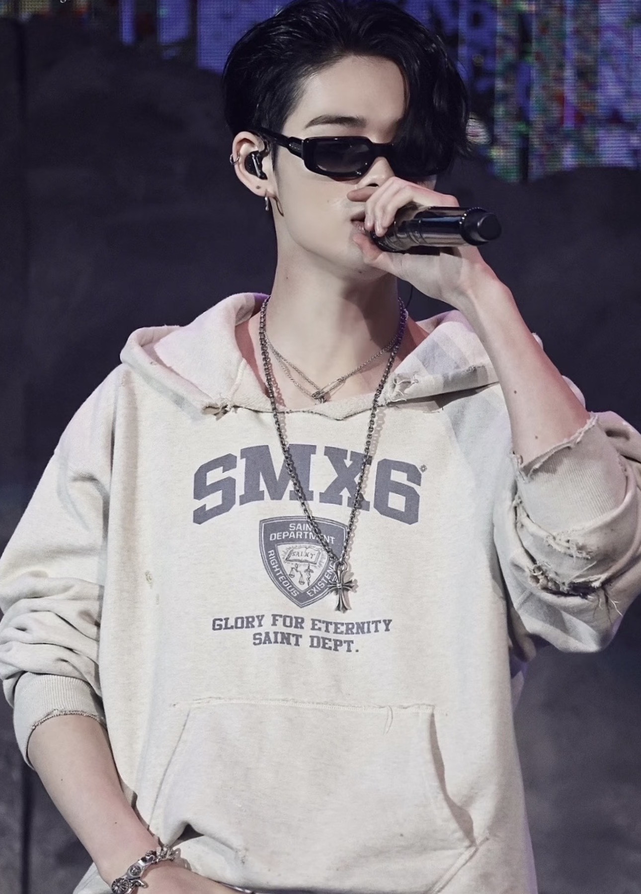 Enhypen Niki inspired chrome heart necklace-Ni-Ki