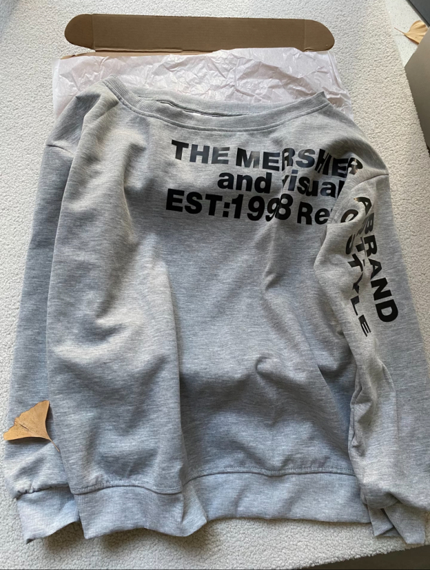 IVE Wonyoung Long Sleeve Letter Print Tunic Sweatshirt