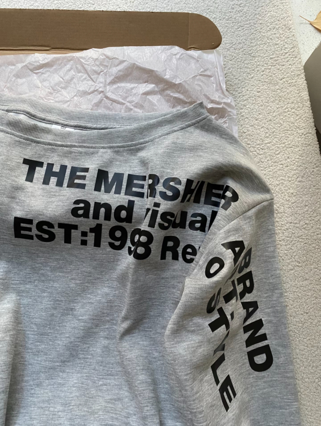 IVE Wonyoung Long Sleeve Letter Print Tunic Sweatshirt