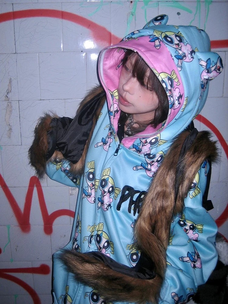 NewJeans x Powerpuff Girls Double Hood Jacket