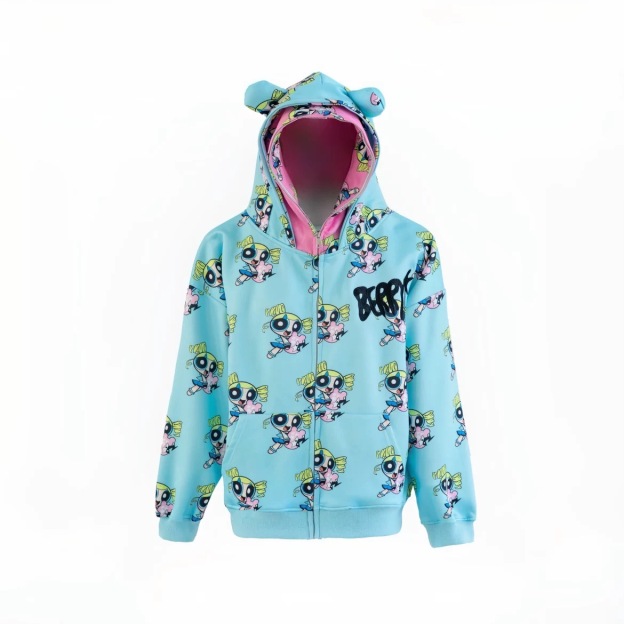 NewJeans x Powerpuff Girls Double Hood Jacket