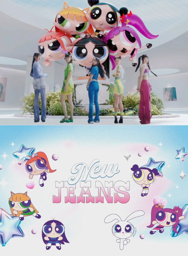 NewJeans x Powerpuff Girls Double Hood Jacket