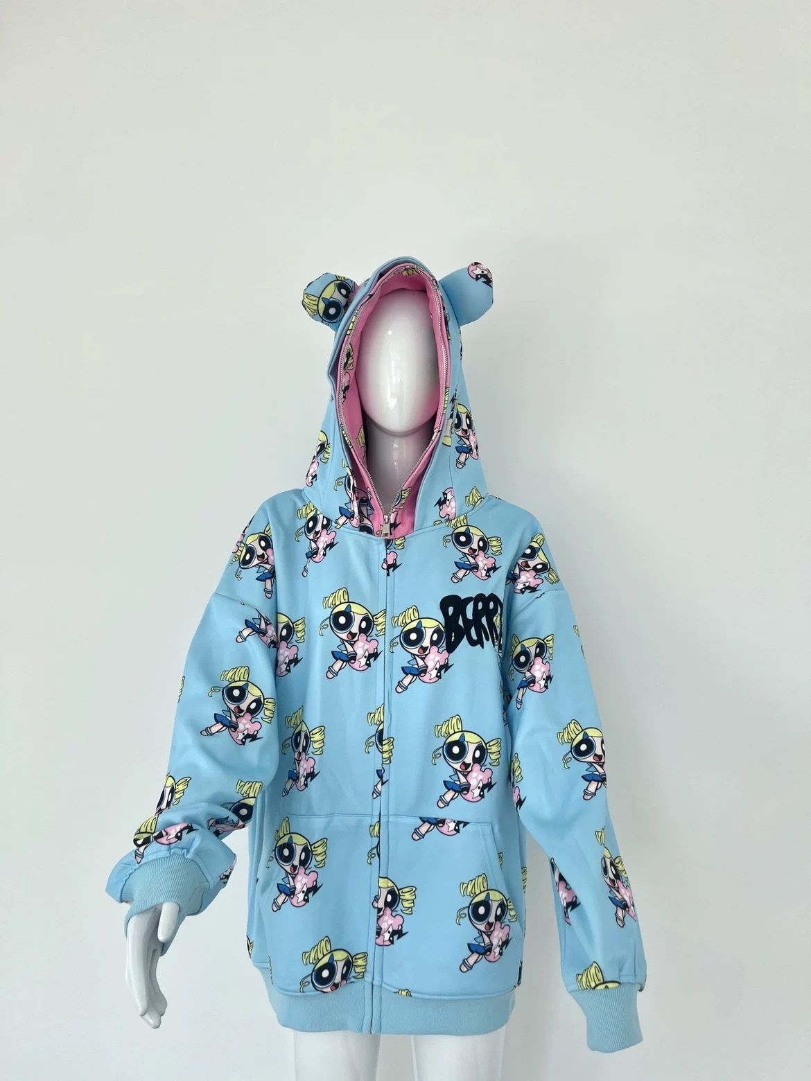 NewJeans x Powerpuff Girls Double Hood Jacket