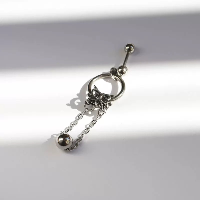 Heeseung inspired Small Ball Drop Earrings Floral Charm Titanium Steel Handmade Earrings