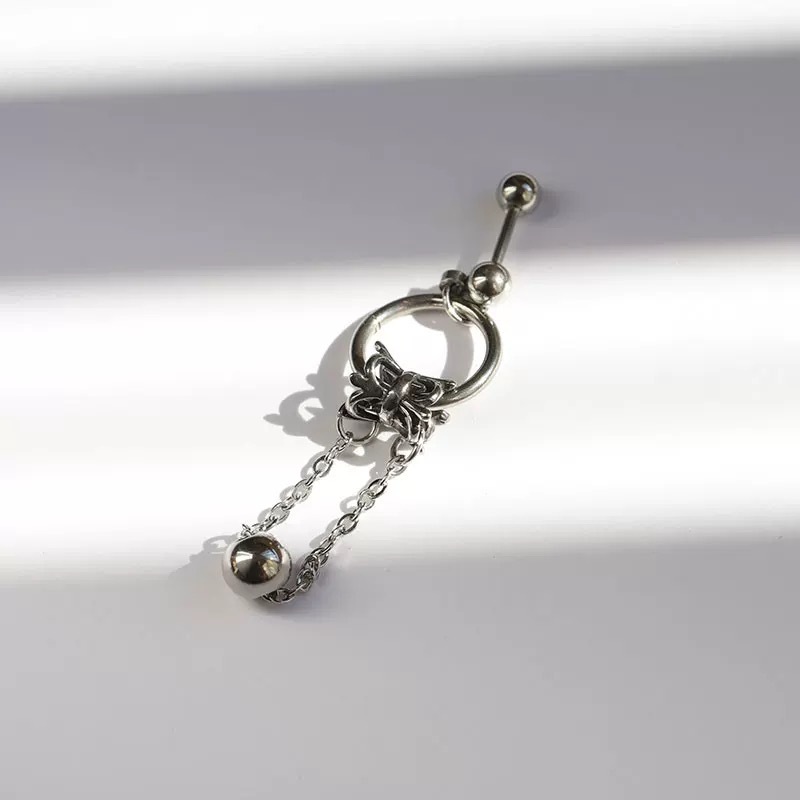 Heeseung inspired Small Ball Drop Earrings Floral Charm Titanium Steel Handmade Earrings