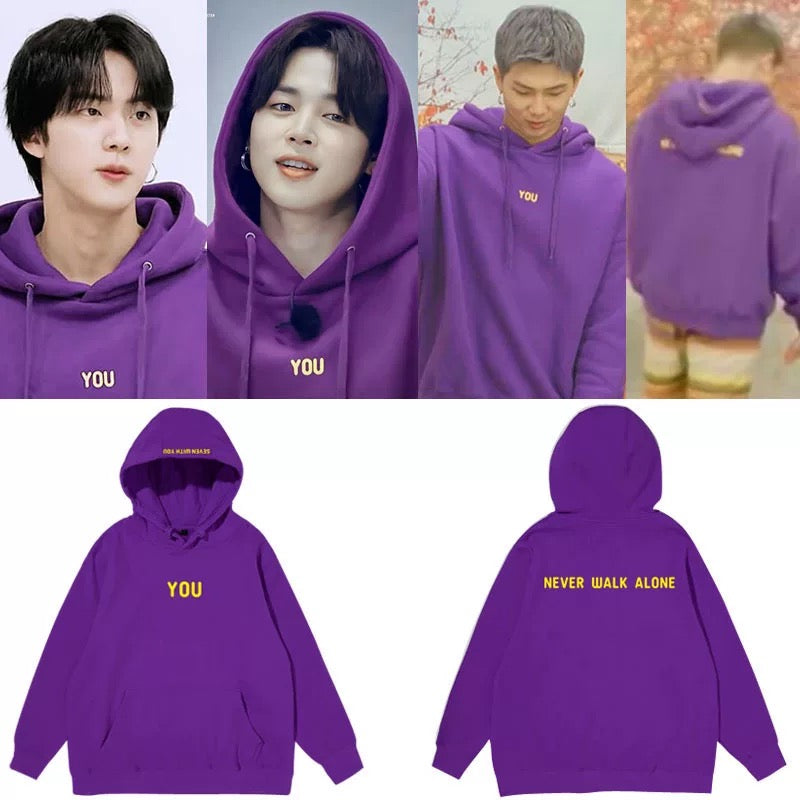 Purple You Never Walk Alone Inspired hoodie-Jin-BTS