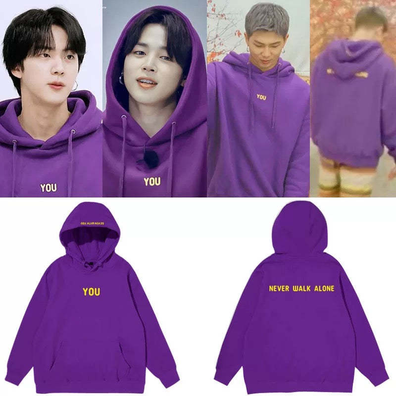 Purple You Never Walk Alone Inspired hoodie-Jin-BTS