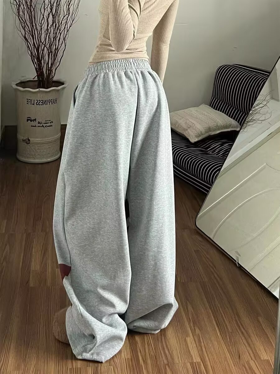 Enhypen NIKI inspired letter print sweatpants casual streetwear pants