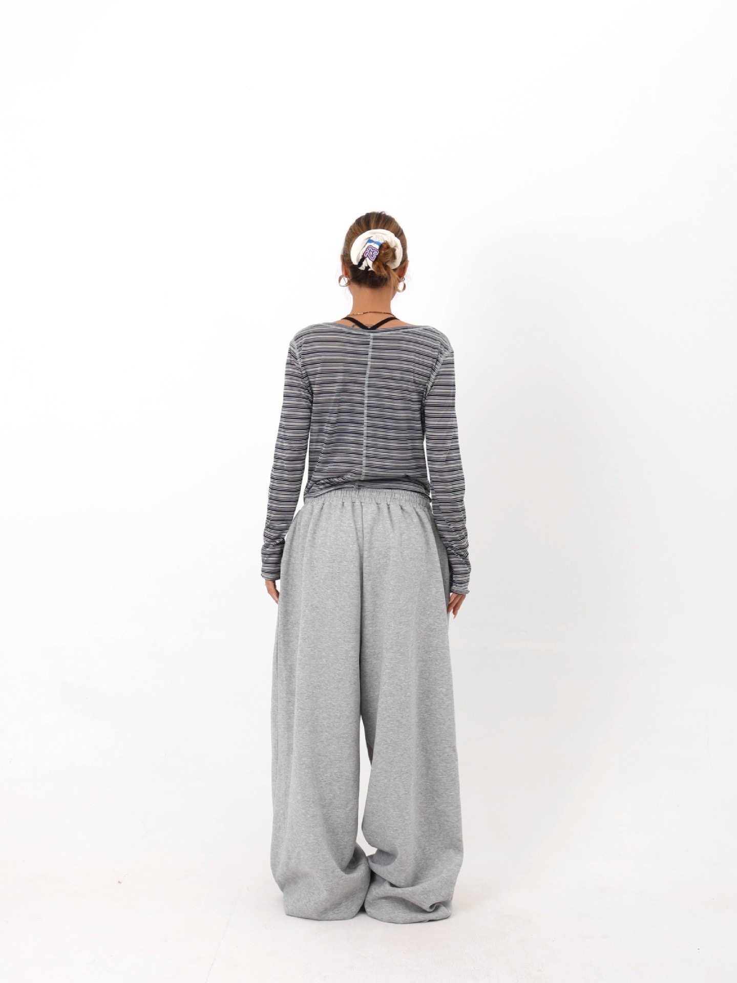 Enhypen NIKI inspired letter print sweatpants casual streetwear pants