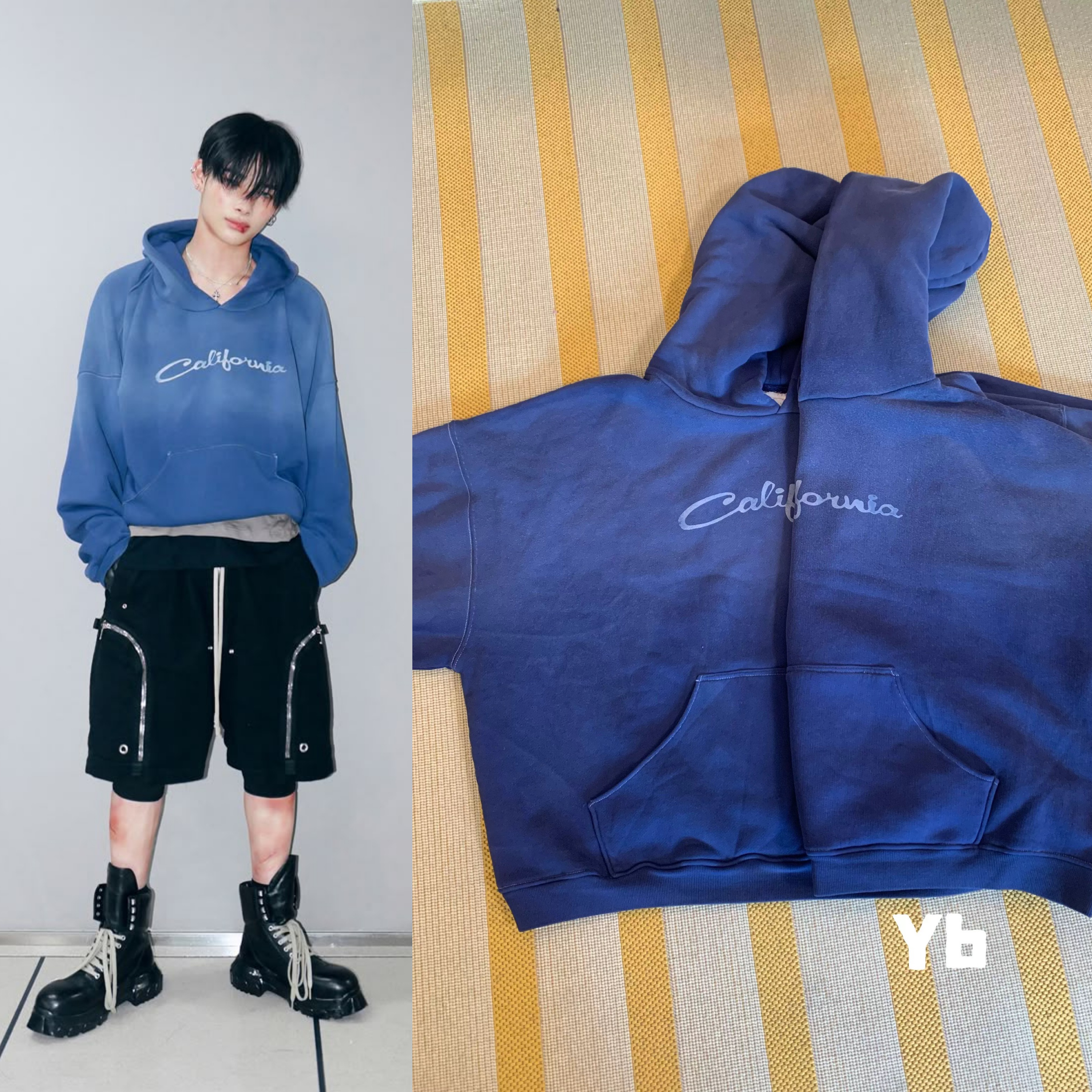 Enhypen NIKI California Washed Hoodie Print Pullover Streetwear Unisex Sweatshirt-NI-KI