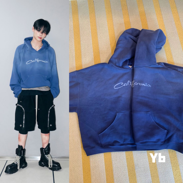 Enhypen NIKI California Washed Hoodie Print Pullover Streetwear Unisex Sweatshirt-NI-KI