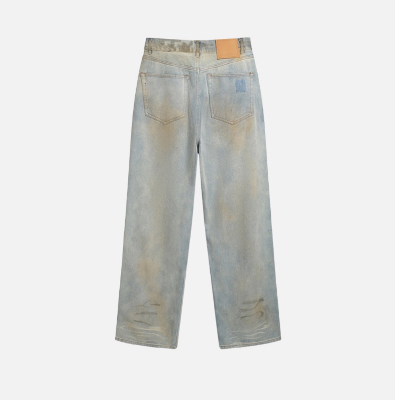 Enhypen NiKI inspired AC Washed Destroyed Distressed Hand-Painted Splatter Loose Fit Denim Jeans pants-NI-KI