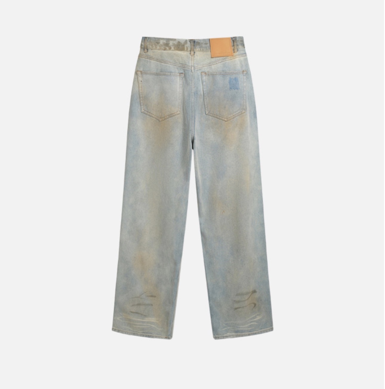 Enhypen NiKI inspired AC Washed Destroyed Distressed Hand-Painted Splatter Loose Fit Denim Jeans pants-NI-KI