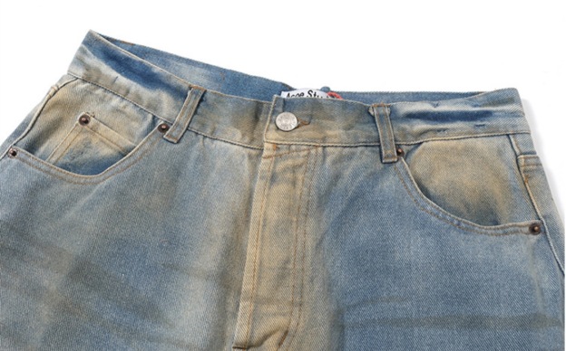 Enhypen NiKI inspired AC Washed Destroyed Distressed Hand-Painted Splatter Loose Fit Denim Jeans pants-NI-KI